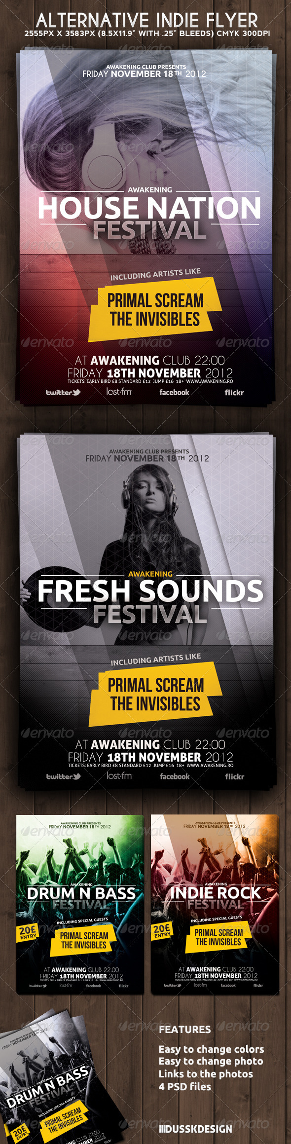 Alternative Indie Flyer Poster - Clubs & Parties Events