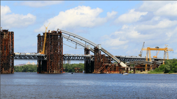 Clouds Time Lapse Over a Bridge Clouds Time Lapse Over a Bridge