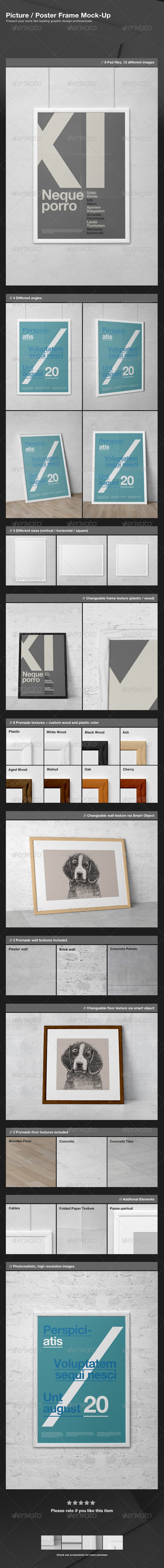 Picture Poster Frame Mock-Up Picture Poster Frame Mock-Up