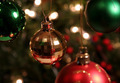 Photo of gold baubles and tinsel | Free christmas images