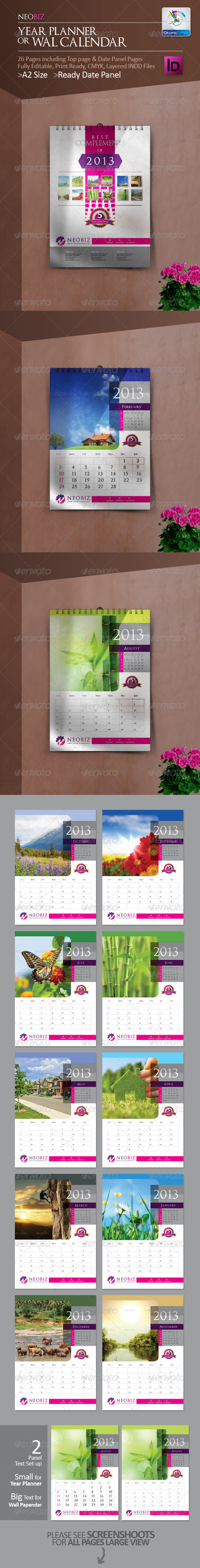 NeoBiz Year Planner/Wall Calendar