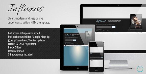 Influxus - Responsive Under Construction Template