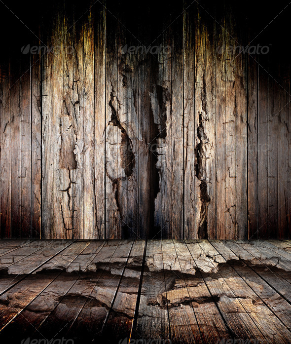 abstract the old wood floor for background