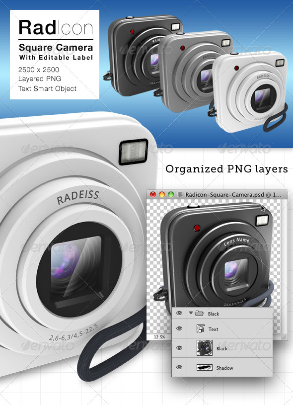 Radicon Square Camera Icon - Software Icons