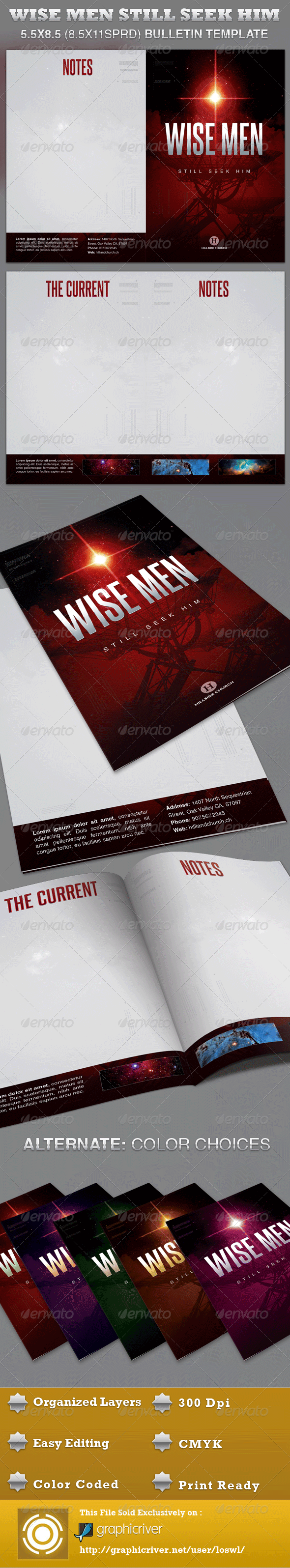 Wise Men Still Seek Him Church Bulletin - Informational Brochures