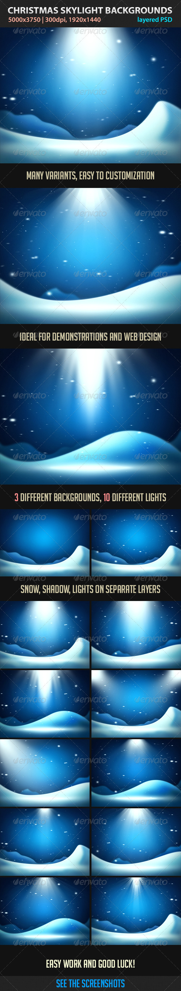 Christmas Skylight Backgrounds