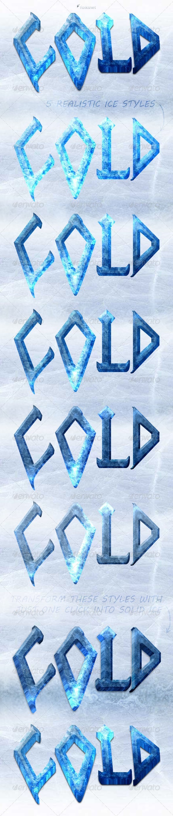 3D Ice Styles - Text Effects Styles