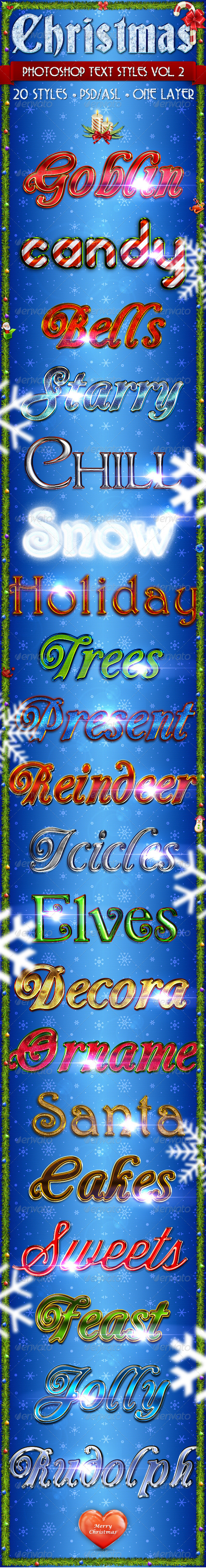 Christmas Vol. 2 - Text Styles - Text Effects Styles