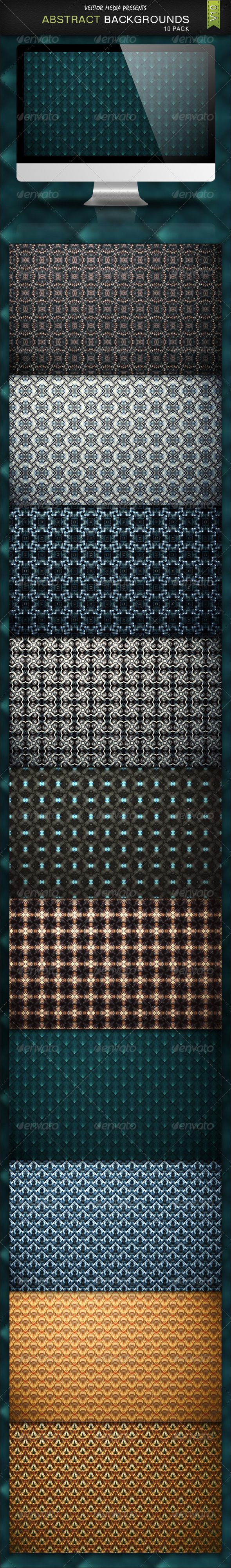 10 Pack - Abstract Backgrounds V10 - Patterns Backgrounds