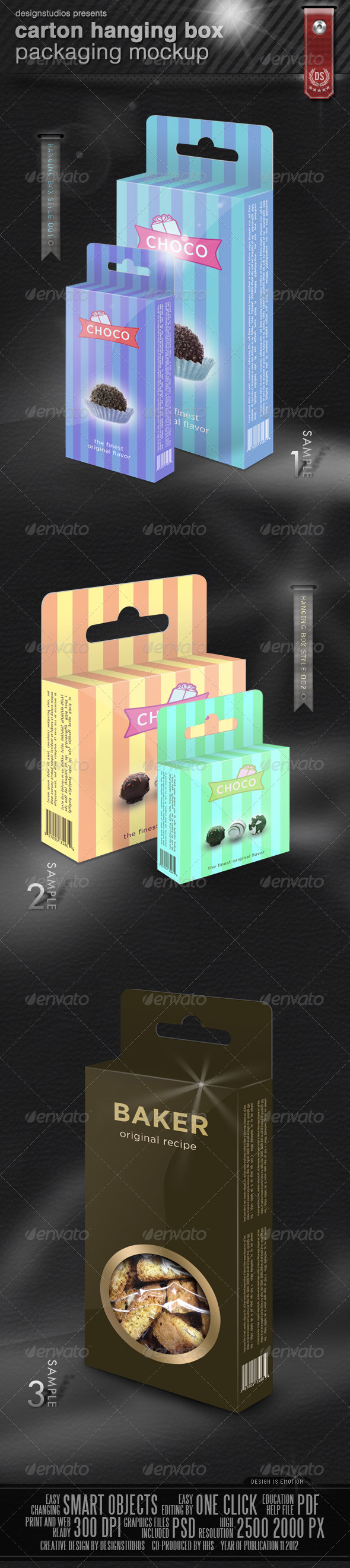 Carton Hanging Box Packaging Mock-Up