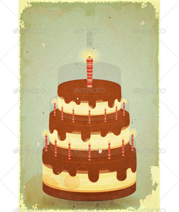 Chocolate Cake with Candles Chocolate Cake with Candles