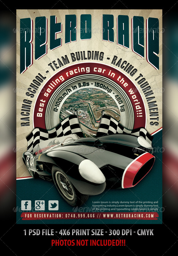 Auto Retro Flyer - Sports Events