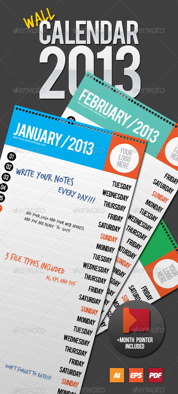 Wall Calendar 2013