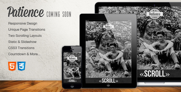 Patience - Responsive Coming Soon HTML5 Template