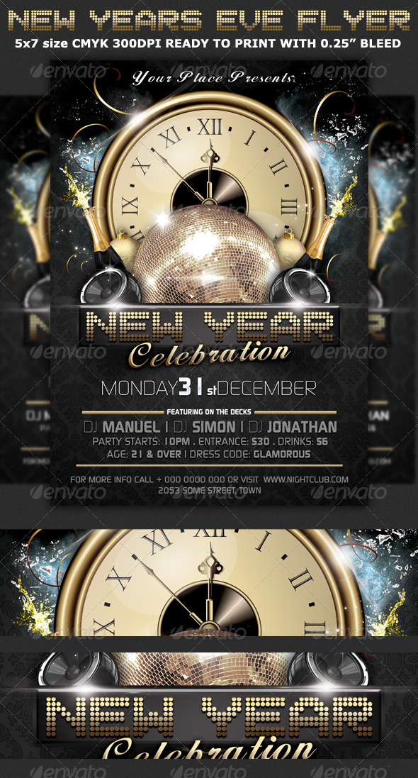 New Years Eve Party Flyer Template