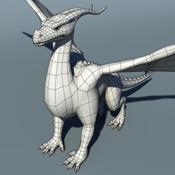 Dragon Low Poly Base Mesh by amardeep | 3DOcean