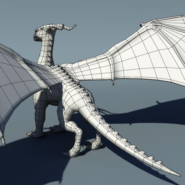 Dragon Low Poly Base Mesh by amardeep | 3DOcean