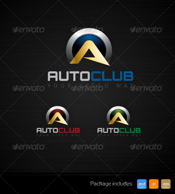 Auto Club Speed Way Creative Logo Template