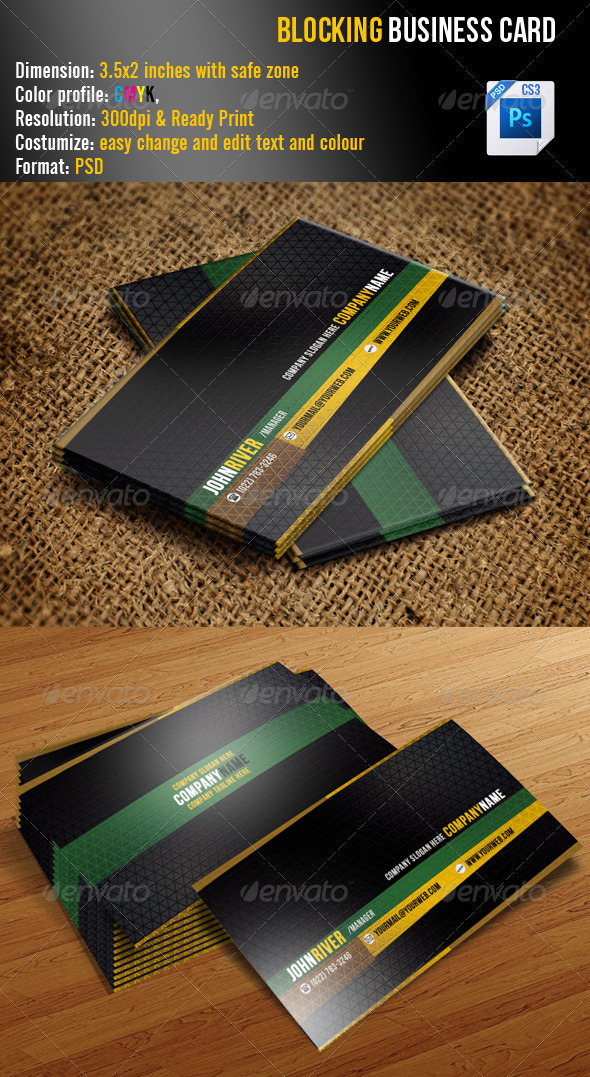 Blocking Business Card Blocking Business Card