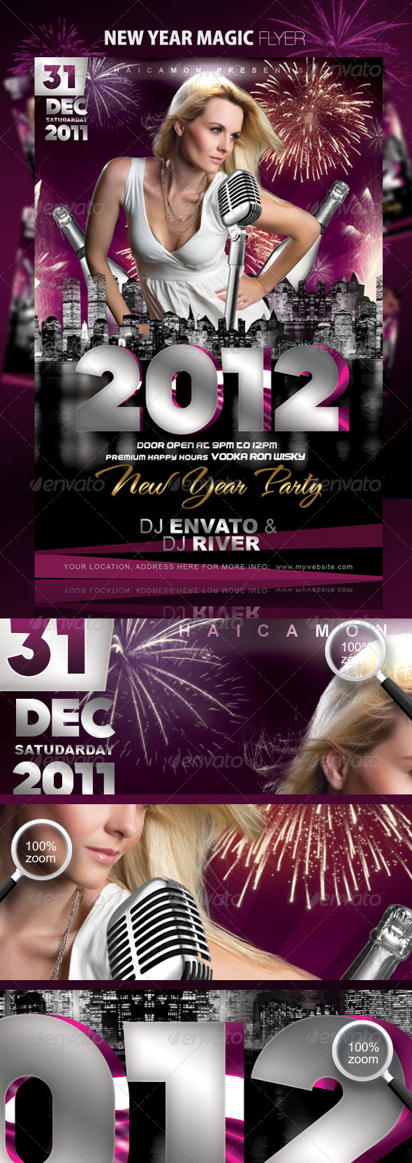 New Year Magic Party Flyer - Clubs & Parties Events
