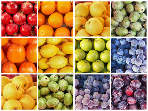 collection of fruit and vagetable backgrounds