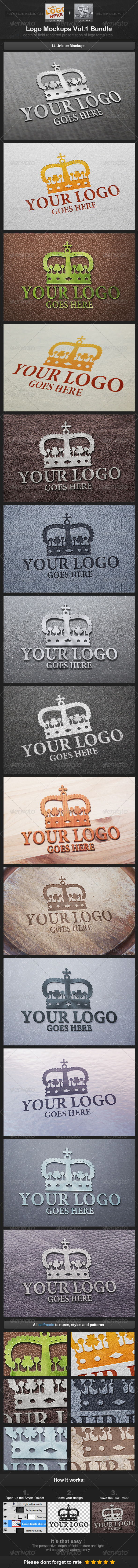 Logo Mockups Vol.1 Bundle Logo Mockups Vol.1 Bundle