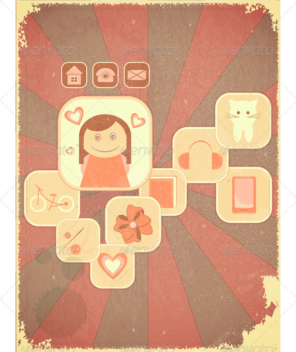 Retro Placard Girls Hobby Retro Placard Girls Hobby