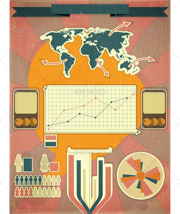 GraphicRiver Retro Infographic Design 3507681 GraphicRiver Retro Infographic Design 3507681