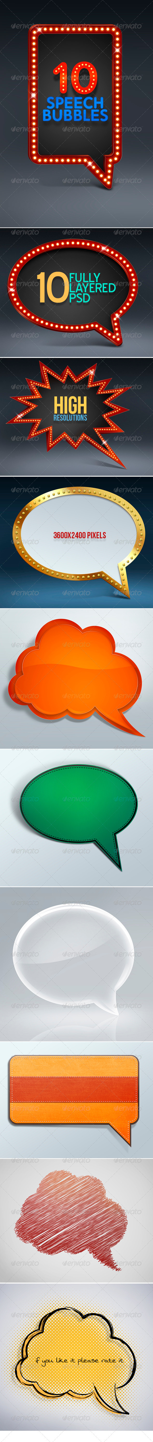 10 Speech Bubbles 10 Speech Bubbles