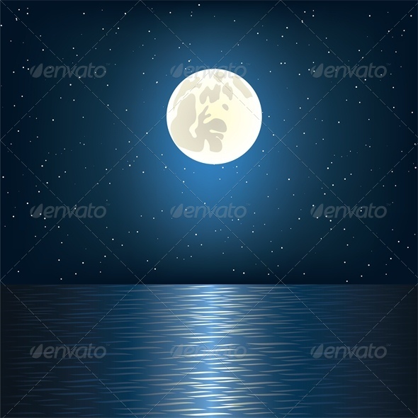 Moon Star and Ocean Moon Star and Ocean