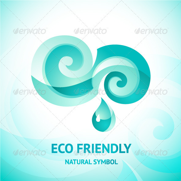 Turquoise Water Symbol - Nature Conceptual