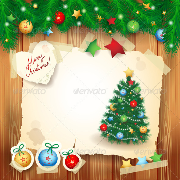 Christmas card with Copyspace