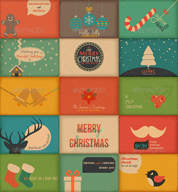 Collection of Retro Holidays Greeting Cards - Christmas Seasons/Holidays
