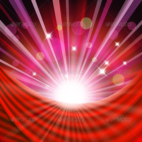 Background with Red Curtain Background with Red Curtain