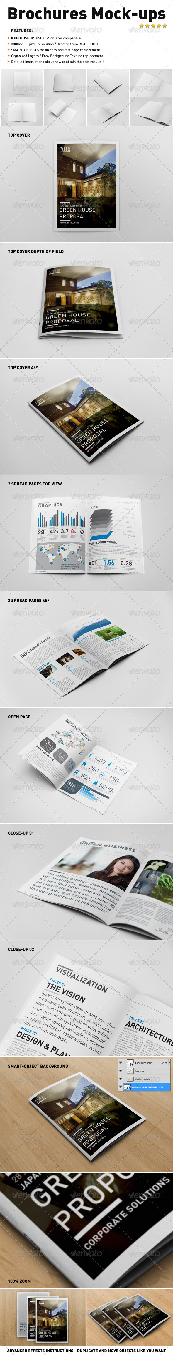 Photorealistic Brochure Mock-ups Photorealistic Brochure Mock-ups