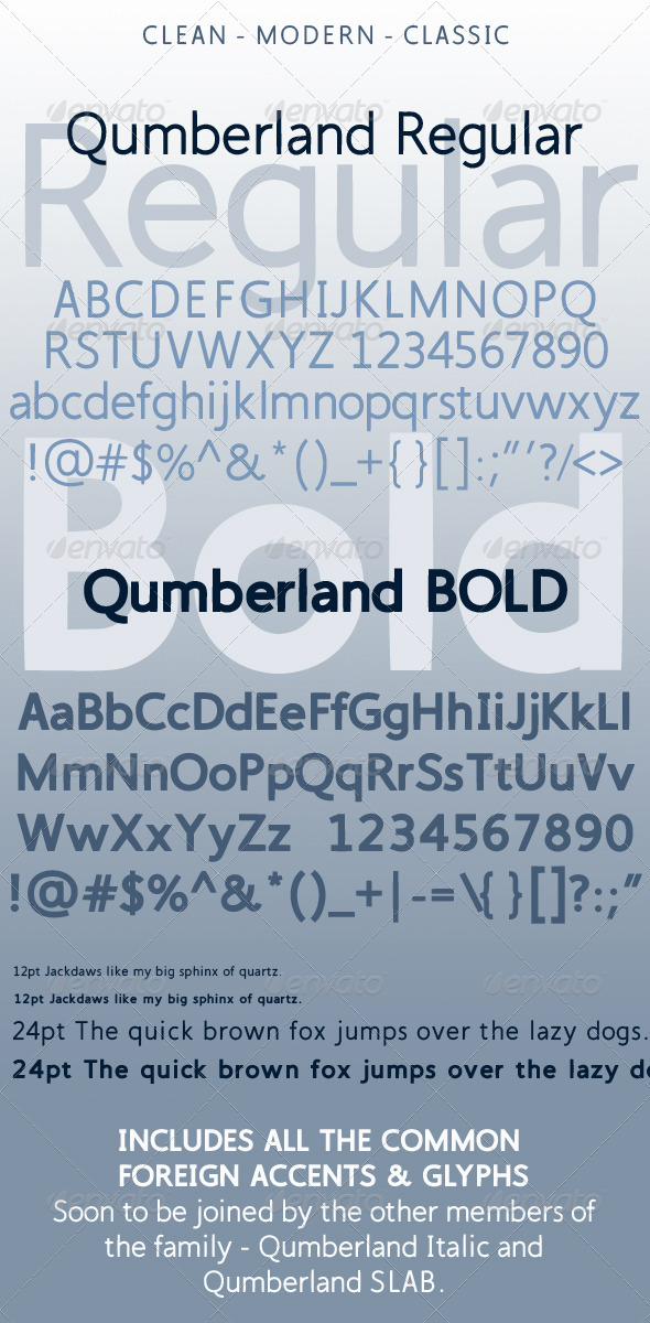 Qumberland Regular & Bold Modern Clean Font - Sans-Serif Fonts