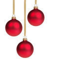 Photo of Three Christmas balls hanging | Free christmas images