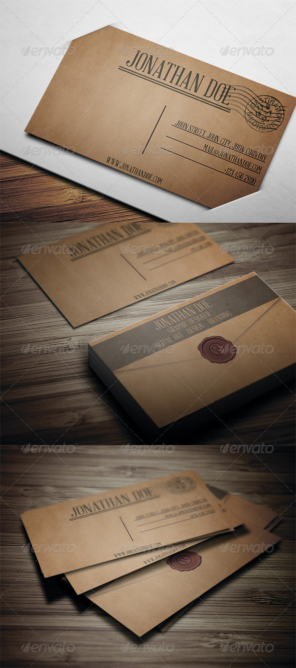 Letter Style Business Card 2 Letter Style Business Card 2