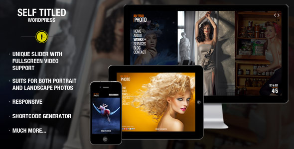 Self Titled responsive & unique WordPress theme Self Titled responsive & unique WordPress theme