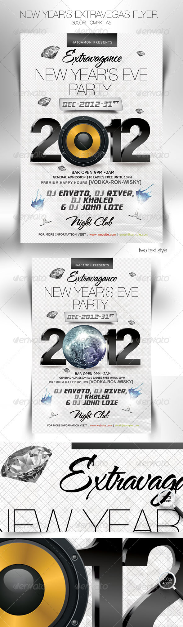 New Year's Extravegas Party Flyer - Clubs & Parties Events