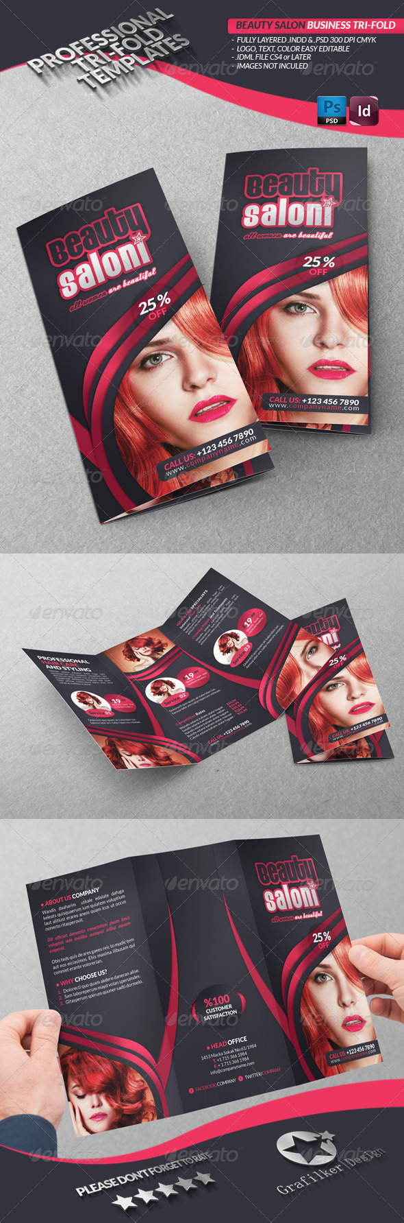 Beauty Salon Business Tri-Fold Beauty Salon Business Tri-Fold