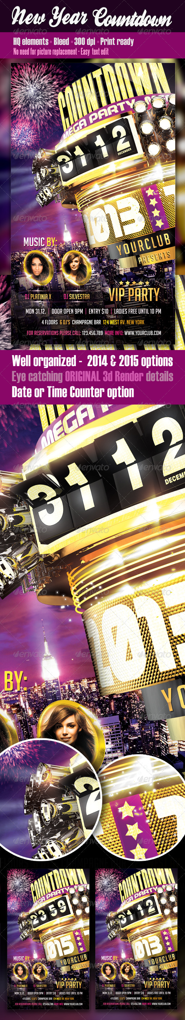 New Year Countdown Flyer - Clubs & Parties Events