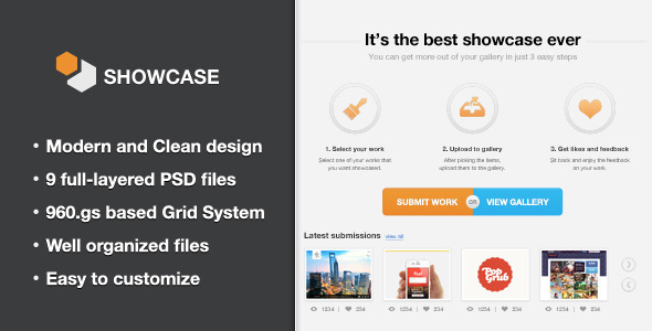 Showcase - Creative PSD Template