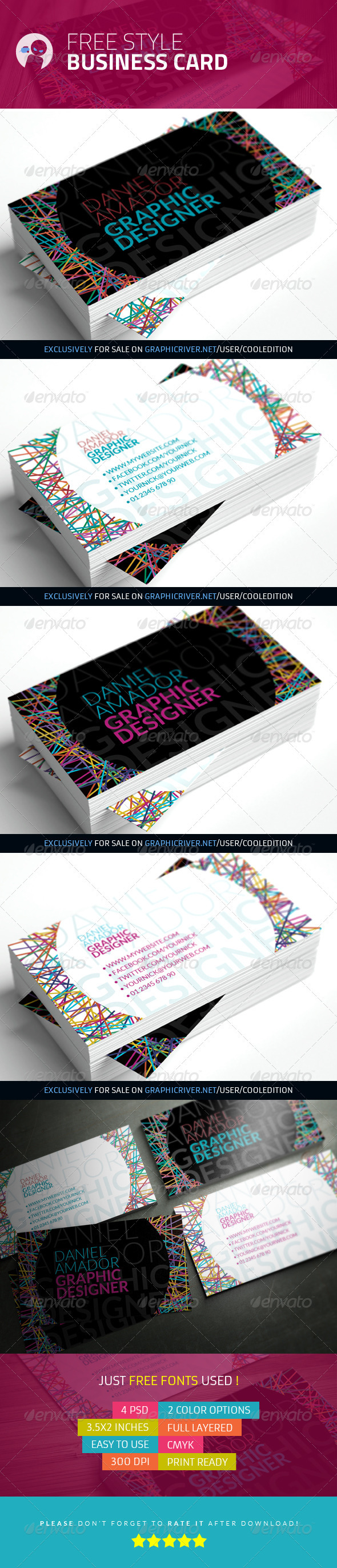 Free Style - Business Card - Creative Business Cards
