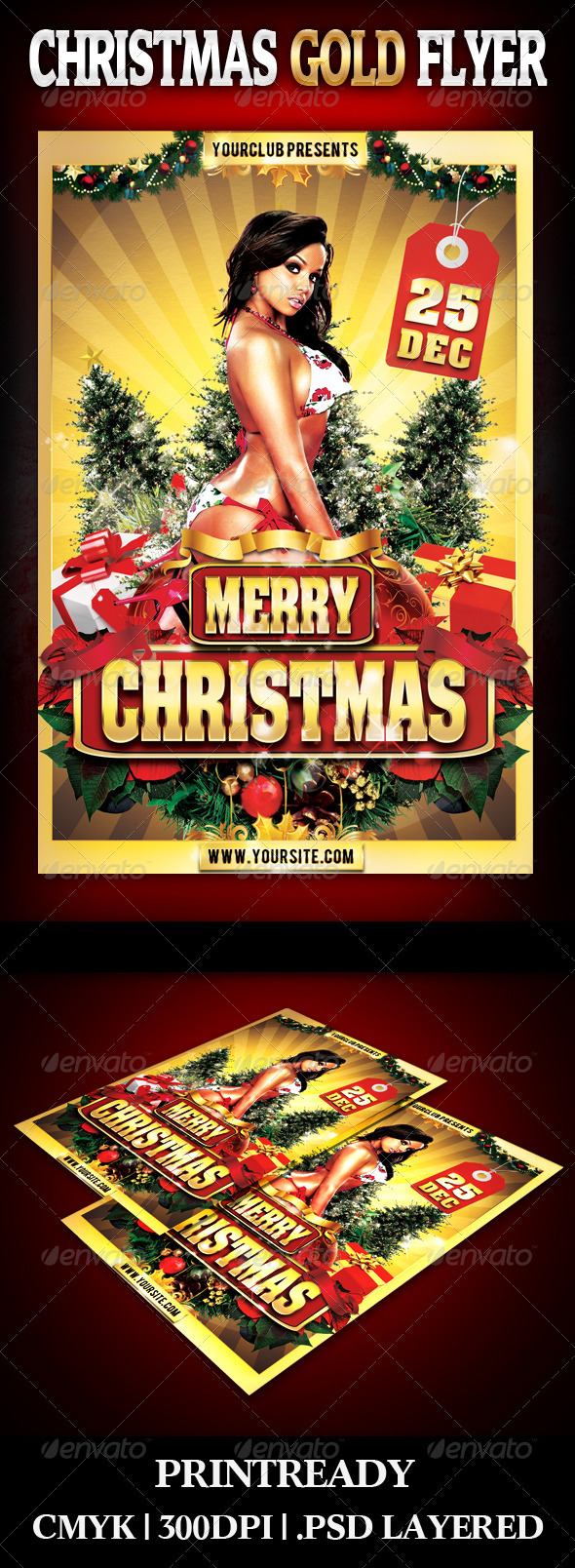Christmas Gold Flyer - Holidays Events
