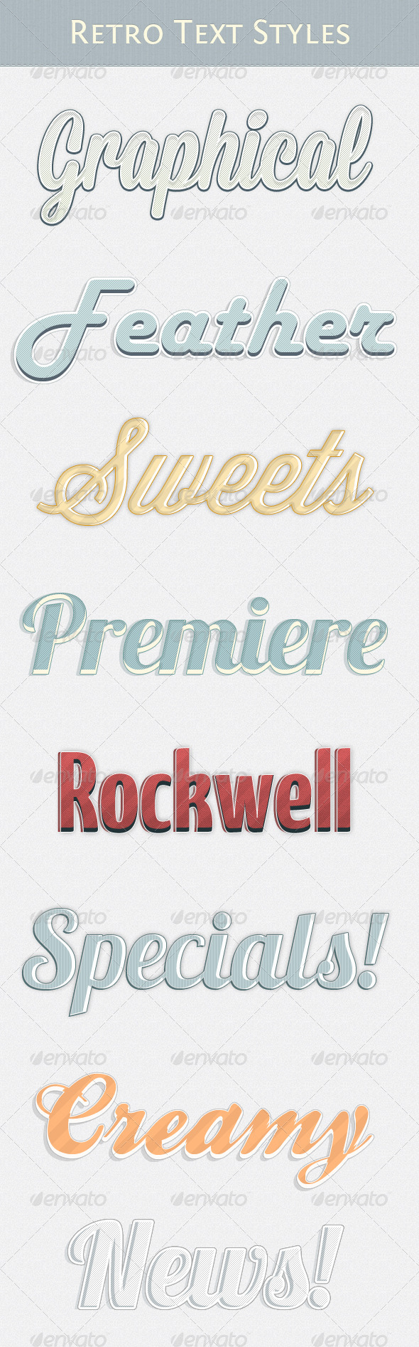 Retro Text Styles Vol. 3 - Text Effects Styles