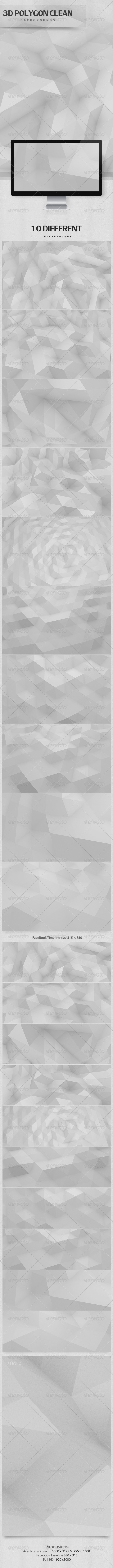 3D Polygon Clean Backgrounds