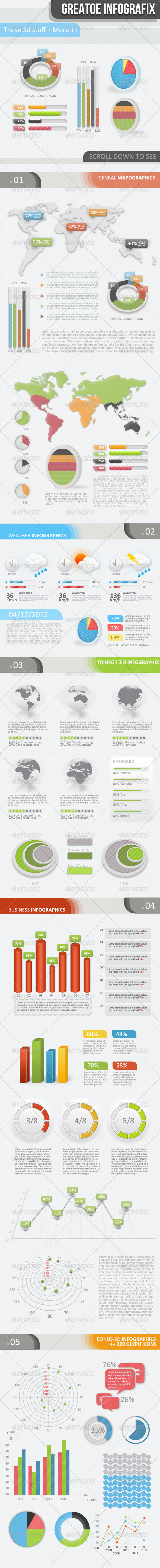 3D - 2D Infographic Elements Kit - Infographics