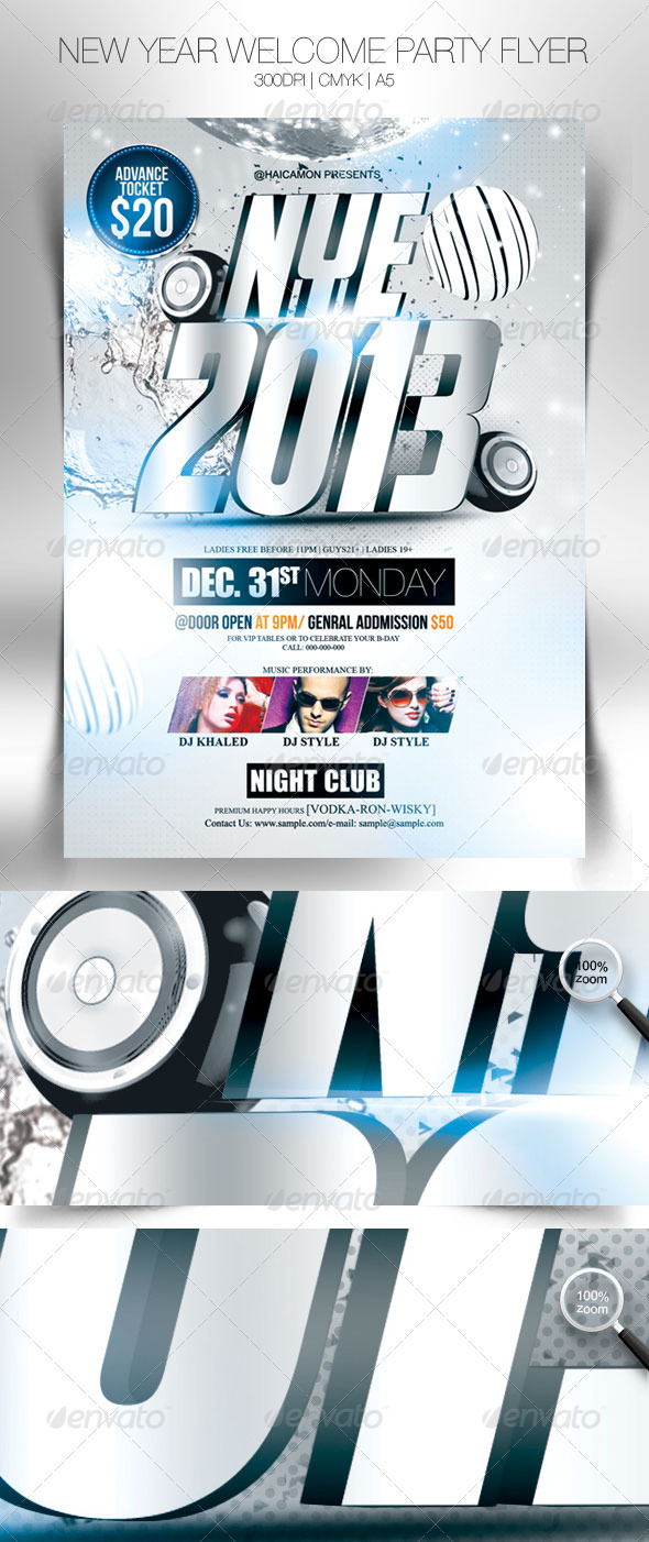 New Year Welcome Party Flyer New Year Welcome Party Flyer