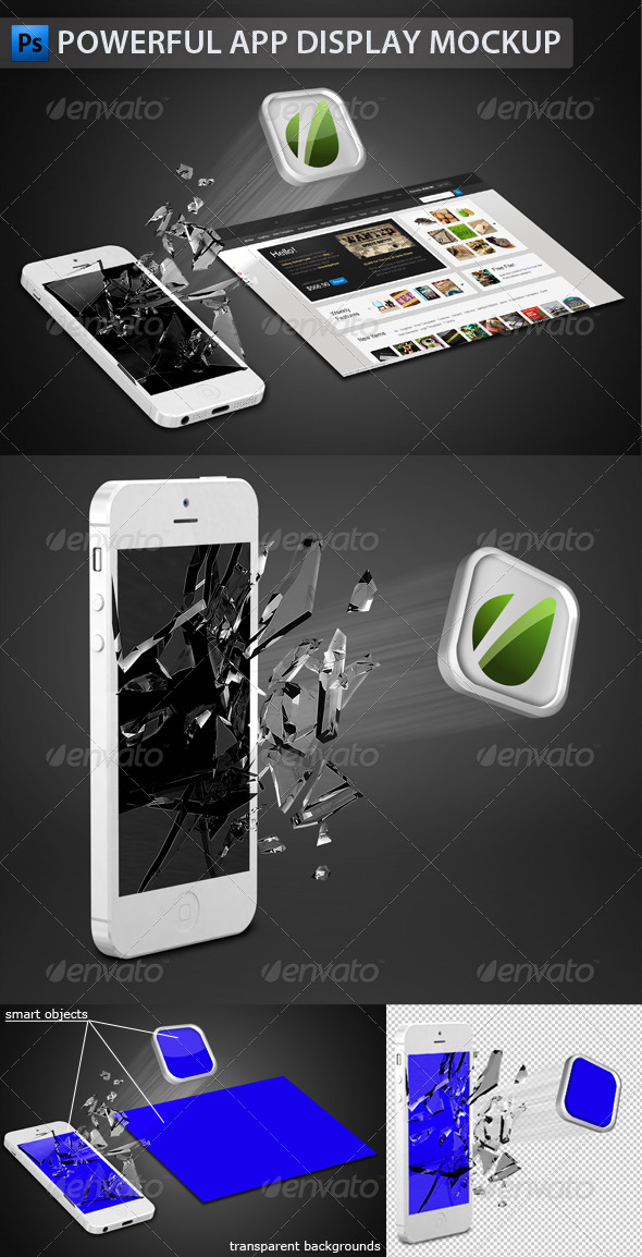 White Phone App Display Mockup